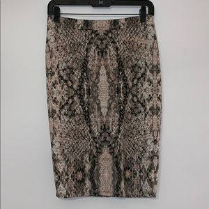 Bar III Snake Print Skirt #W0009
